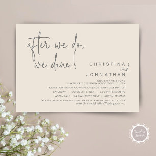 Convites Depois Que O Fazemos, Jantamos, Janto De Elopement