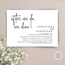 Depois Que O Fazemos, Jantamos, Janto De Elopement