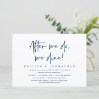 Depois que o fizermos, jantamos, Casamento Elopeme