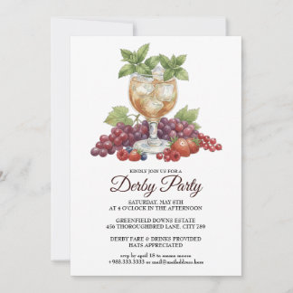 Convites Derby Day Mint Julep Horse Race Party Invitation