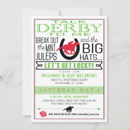 Convites Derby Horse Racing Party Black/Red/Kelly