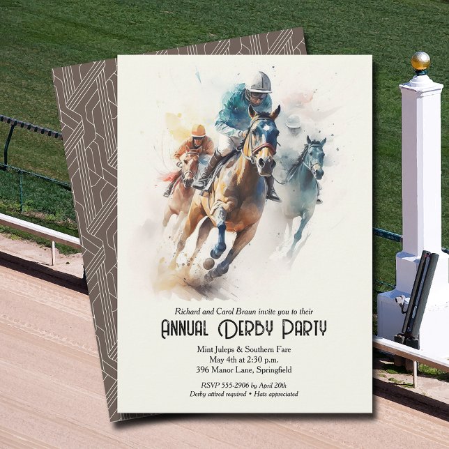 Convites Derby Horses e Jockeys Party (Racehorses and Jockeys Derby Party Invitations - INSTANT DOWNLOAD and/or PRINTED or both!)