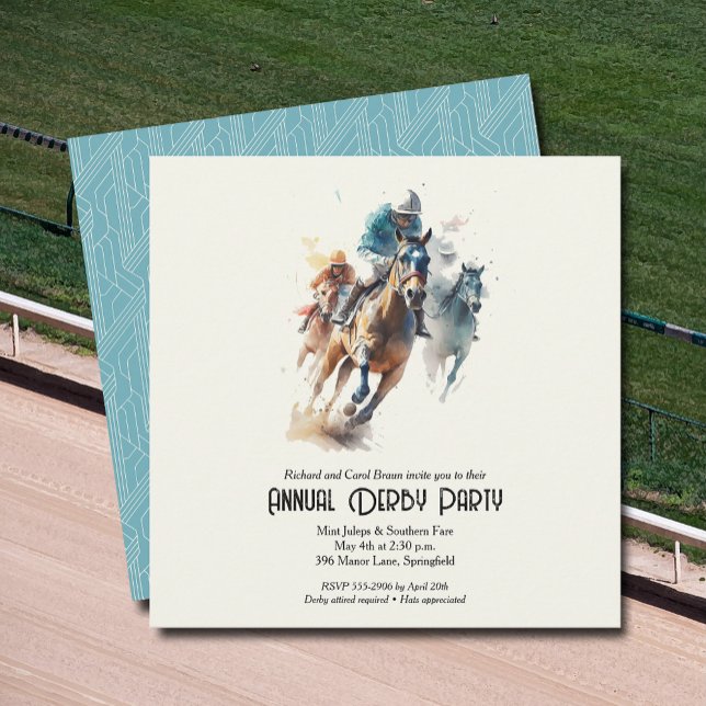 Convites Derby Horses e Jockeys Party (Racehorses and Jockeys Derby Party Invitations - INSTANT DOWNLOAD and/or PRINTED or both!)