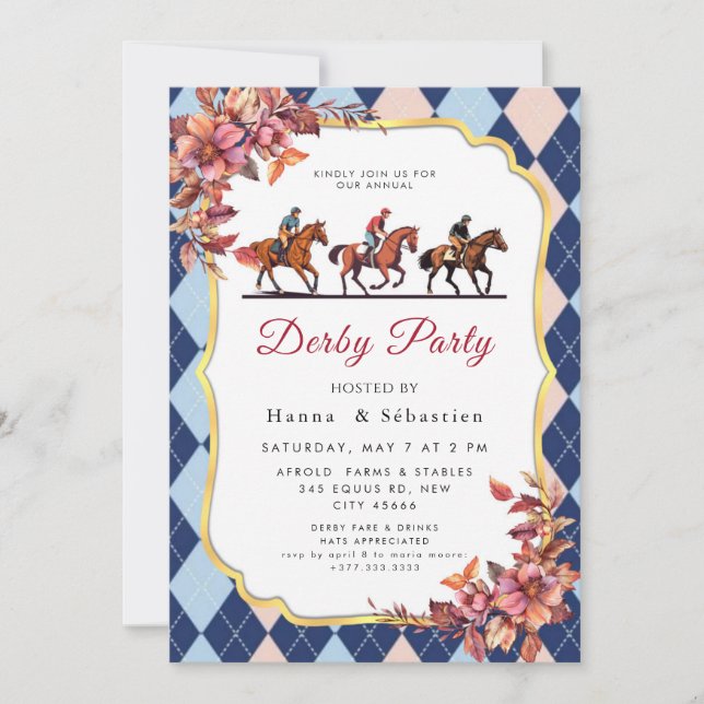 Convites Derby Party Invitation (Frente)