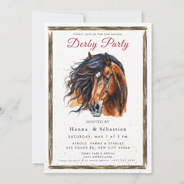 Convites Derby Party Invitation (Frente)