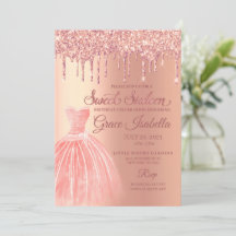 Derrame De Leve Rosa Doce Dezesseis Aniversário