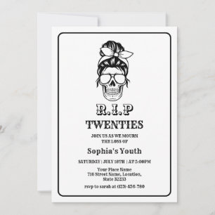 Convites DESCANSE EM PAZ meus 20 anos Morra minha Juventude