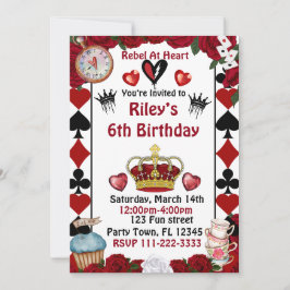 Convites Descendants rise of red custom birthday invitation