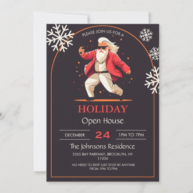 Convites Desco Dancing Santa Claus (Frente)