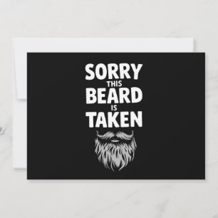 Convites Desculpe Esta Barba Está Ocupada Casais do Dia de