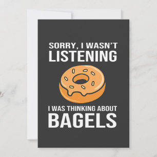 Convites Desculpe, eu estava pensando em Bagels Judaicos Ha