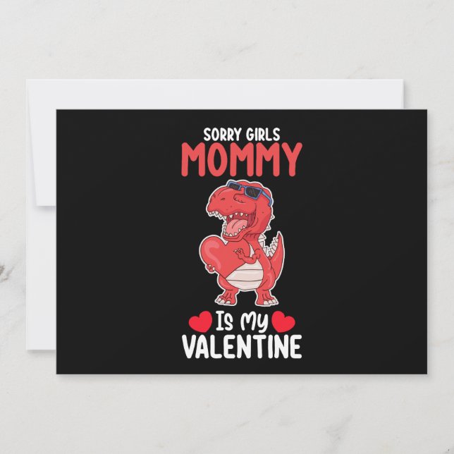 Convites Desculpe Meninas Mamães É Minha Namorados De Rex D (Frente)