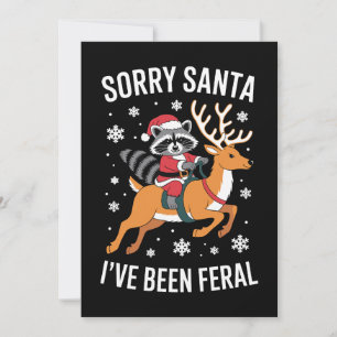 Convites Desculpe Papai Noel Eu Fui Feral Natal Guaxinim Xm