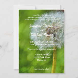 Convites Deseja Dandelion Floral Wedding