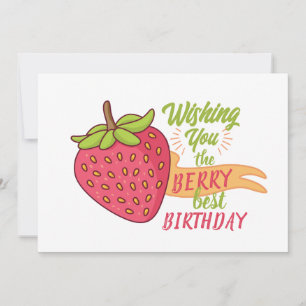 Convites Desejando seu melhor aniversário de fruta