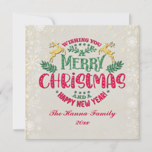 Convites Desejando um Feliz Natal e um Feliz Ano Novo