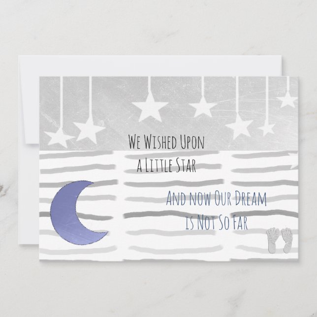 Convites Desejávamos um Chá de fraldas de Star Boy (Frente)