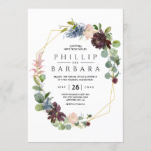 Desejo Flores de Aquarela Azuis Bordo