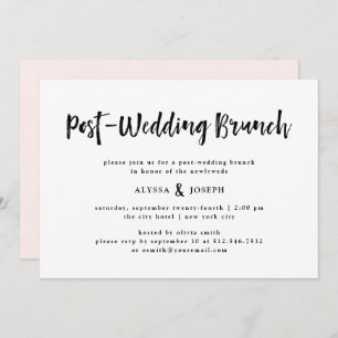 Convites Desejo Moderno   Casamento Poste Brunch preto e br