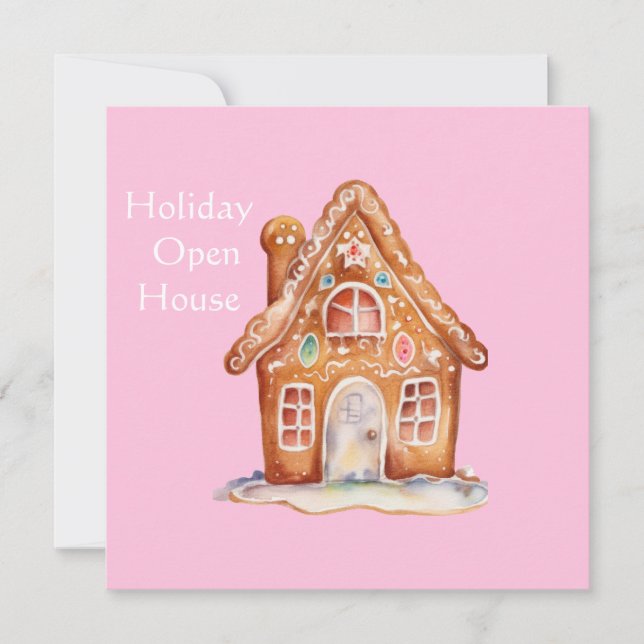 Convites Desejos de Casa de Gengibre (Frente)