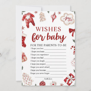Convites Desejos de Natal de Inverno em Aquarela para o Beb