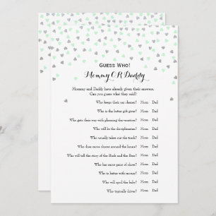 Convites Desejos dos Jogos do Chá de fraldas Mint 2x Adivi