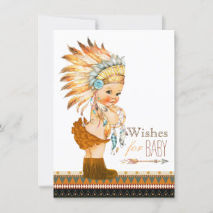 Convites Desejos para bebê selvagem e Chá de fraldas livre