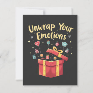 Convites Desembrulhe suas emoções Natal Saúde Mental Xmas 