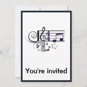 Convites Desempenho de música ou considerando:Preto & Bran