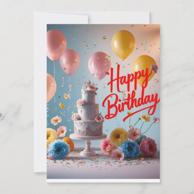 Convites Desenho de Aniversário (Frente)