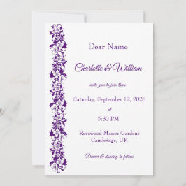 Convites Desenho de casamento floral elegante