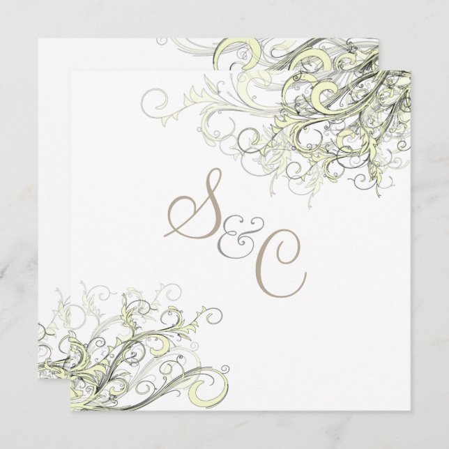 Convites DESENHO DE CREME DE PixDezines/PLANO DE FUNDO (Frente/Verso)