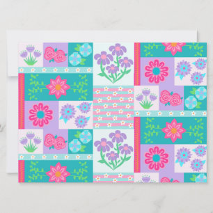 Convites Desenho de Flores Vibrantes em Flor