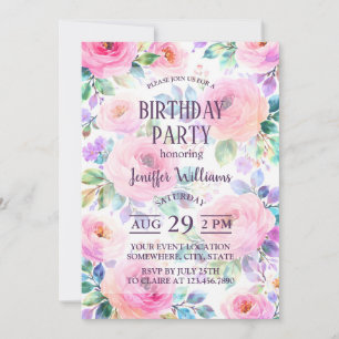Convites Desenho de nome personalizado Boho floral ao nasce