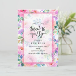 Convites Desenho de Nome Personalizado Boho Floral do Nasce