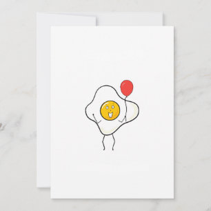 Convites Desenho de ovo com balão, personalize, personalize