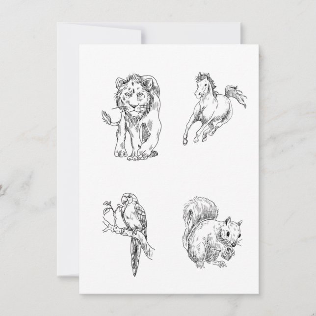 Convites Desenho de Páginas de Coloração para crianças (Frente)