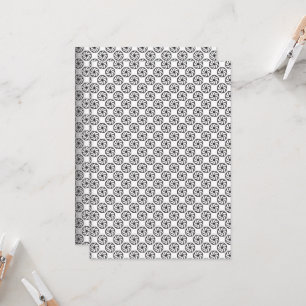 Convites desenho de tecido preto e branco com intrincado