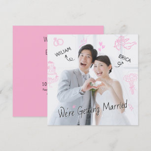 Convites Desenho desenhado de mão com clipe de foto de casa