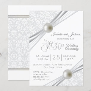 Convites Desenho do 30º aniversário de Pérola
