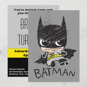 Convites Desenho do Mini Classic Batman