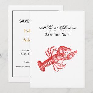Convites Desenho do Vintage Red Lobster #1