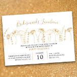 Convites Desenho Dourado de Flor Selvagem Bridesmaids Lunch<br><div class="desc">Madrinhas Luncheon convite para flores silvestres com borda dourada de flor silvestre. Simples e delicado, este design floral apresenta flores silvestres douradas, esboçadas em uma arte de linhagem dourada. Bridesmaids Luncheon é escrito em tipografia feminina e o modelo de convite está pronto para você personalizar. Por favor, navegue na minha...</div>