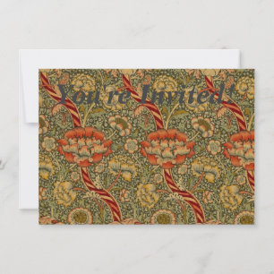 Convites Desenho Floral em Damask de William Morris Wandle 