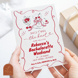 Convites Desenho manual amarrando a soleta Know Martini