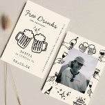 Convites Desenho manual Quirky FunnyFree Drinks aniversário<br><div class="desc">Desenho manual Quirky FunnyFree Drinks aniversário de 30 anos</div>