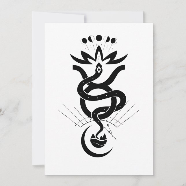 Convites Desenho original para impressão de Cobra 2025, Tou (Frente)