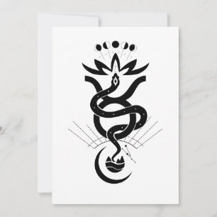 Convites Desenho original para impressão de Cobra de 2025, 