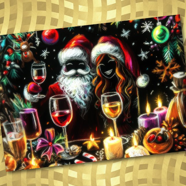 Convites Desenho Pastel Festa de Natal Papai Noel (Criador carregado)