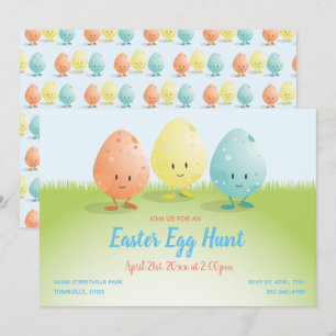 Convites Desenhos animados horizontais da caça amigável d